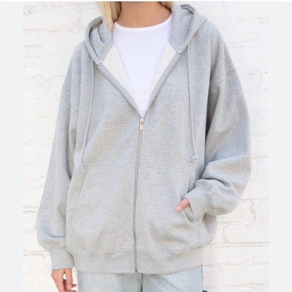 Brandy Melville Tops - Brandy Christy Oversized Grey Hoodie